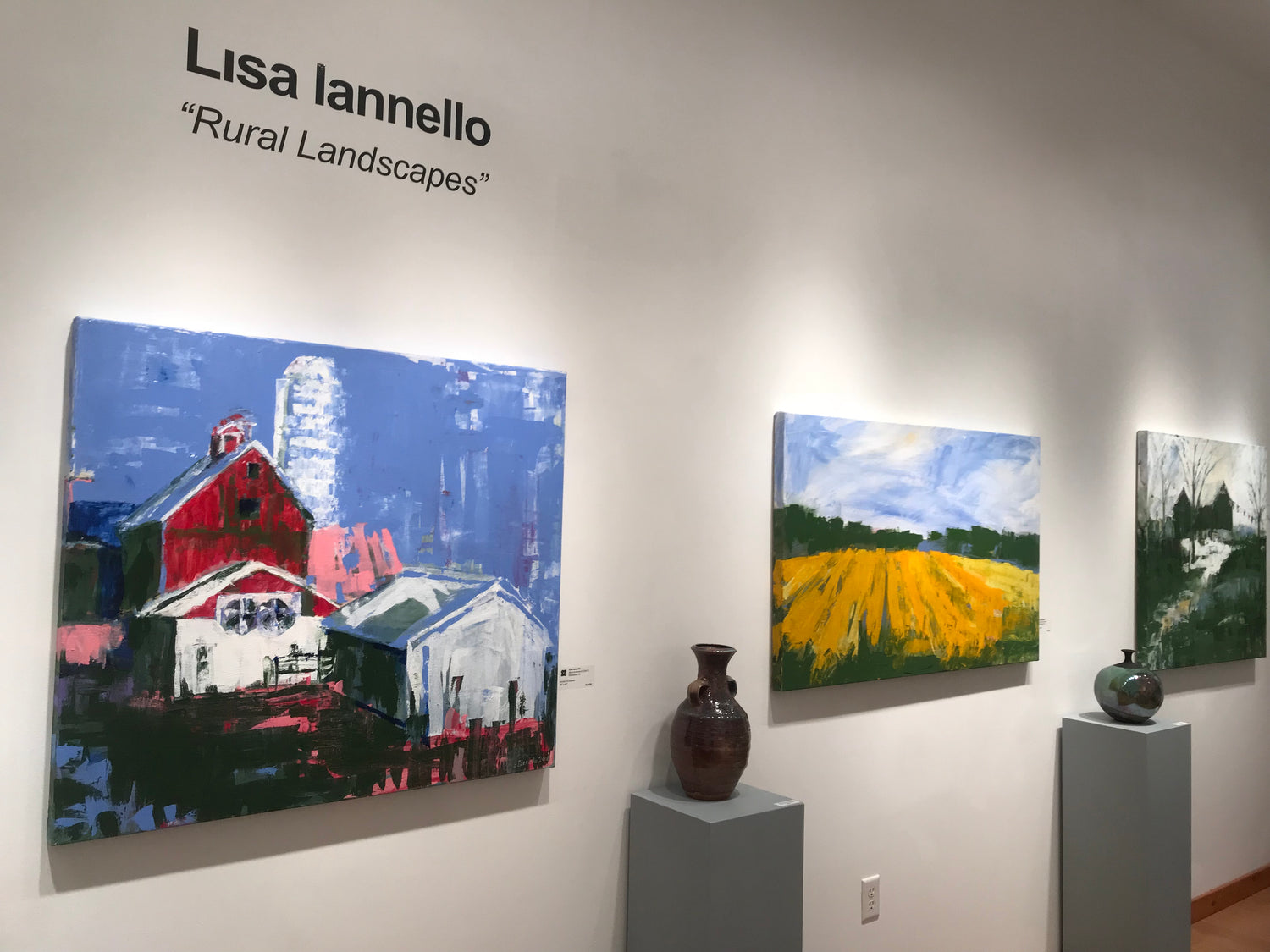 Lisa Iannello art gallery exhibit titled, "Rural Landscapes".