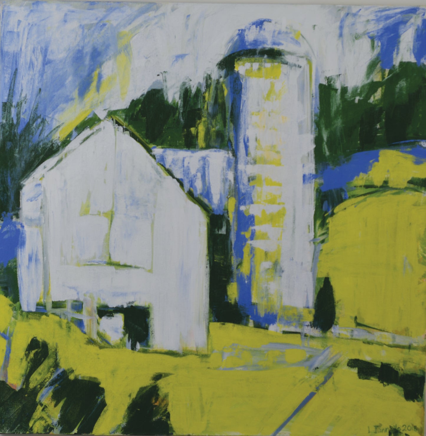 White Barn with Silo